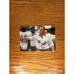 Don Shula 1991 Pro Set Platinum Card #285; Miami Dolphins nfl football